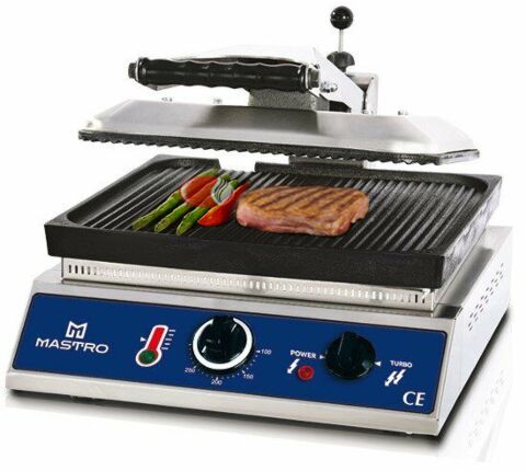 MASTRO Kontaktgrill gerillt, 380x470x300 mm, 3.2 kW