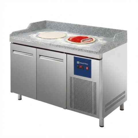 MASTRO Pizzatisch 1600mm mit 2 Türen 600x400 mm
