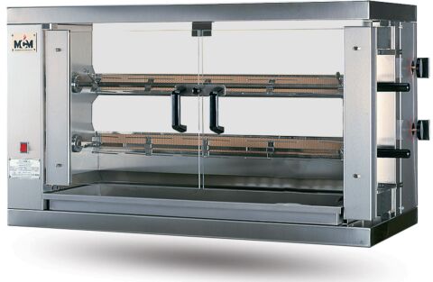 MCM Gas Hähnchengrill 2EG mit 2 Spießen für 10-12 Hähnchen