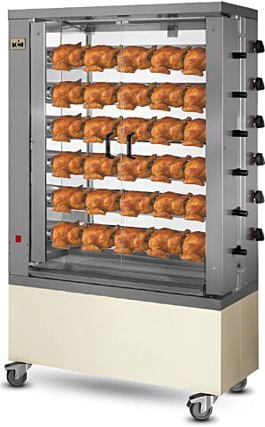 MCM Gas Hähnchengrill 6EG mit 6 Spießen für max. 36 Hähnchen