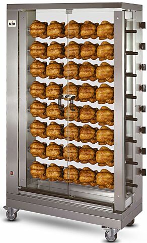 MCM Gas Hähnchengrill 8EG mit 8 Spießen für 40-48 Hähnchen