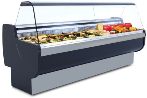 IGLOO Kühltheke MONIKA 2/2.05 Night Grey 2, Stille Kühlung, Breite 2050mm