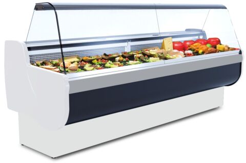 IGLOO Kühltheke MONIKA 2/1.7 Dark, Stille Kühlung, Breite 1710mm