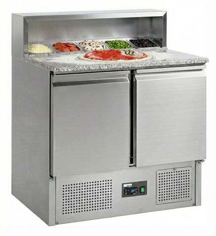 COOL-LINE Pizzatisch PT 9 mit Granit, 5x GN 1/6