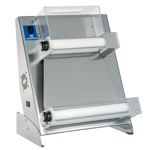 MASTRO Teigausrollmaschine mit 2 Parallelrollen für Pizzen ø 260-450 mm