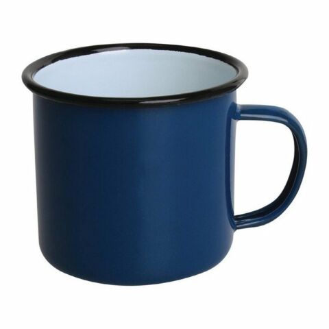 Olympia Emaille Tasse blau-schwarz 35cl (6 Stück)-Gastro-Germany