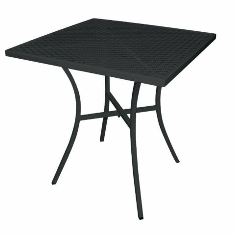 Outdoor Tisch KRISTA 145 eckig aus Stahl Schwarz, 70x70x71cm-Gastro-Germany