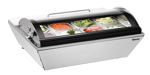 BARTSCHER Kühlvitrine 67L für 8x 1/6GN, 765x610x330mm