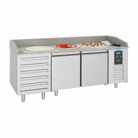 Pro Line Pizzatisch mit 2 Türen Und 5 Schubladen