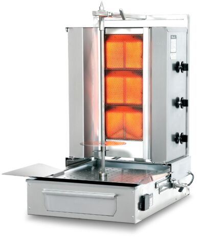 POTIS F GD3 Gyrosgrill Dönergrill Kebabgrill 40 kg, Motor unten, "PROPANGAS"