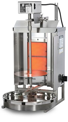POTIS GD1 Gas Gyrosgrill Dönergrill Kebabgrill 7 kg, "PROPANGAS"