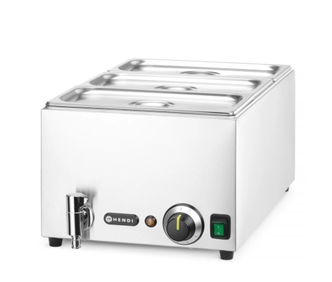 Bain-Marie mit Wasserhahn eins 3x GN 1/3