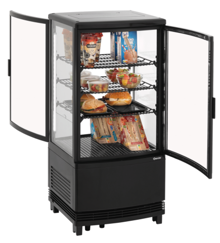 BARTSCHER Mini-Kühlvitrine 75L2T schwarz