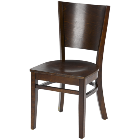 Restaurantstuhl Elan-H Multiplex-Sitz, Nussbaum Dunkel