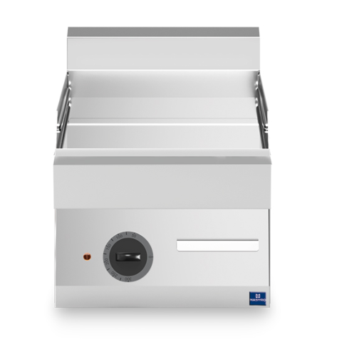 MASTRO Elektro-Grillplatte, verchromt glatt 4,5kW 400V, Breite 400mm