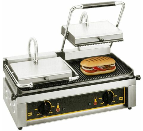 ROLLER GRILL Kontaktgrill doppelt, 600x385x220 mm, 2x 2 kW