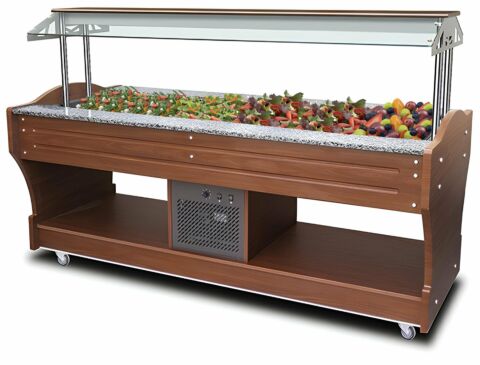 MASTRO Kühl-Salat-Buffet für 6x GN gefüllt