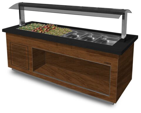 SARO Salatbar Premium SB-K230 braun/schwarz für 6x 1/1 GN