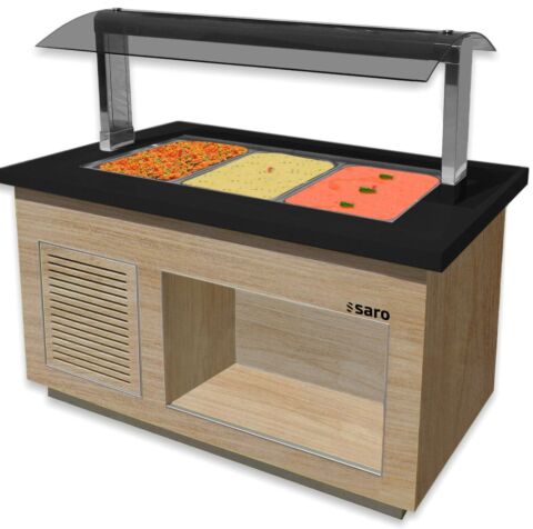 SARO Heißes Buffet für 3x 1/1 GN, Premium Line SB-H130 OAK