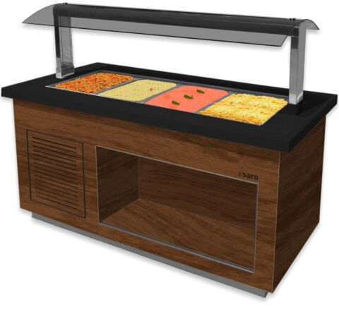 SARO Heißes Buffet PREMIUM LINE SB-H170 Walnuss