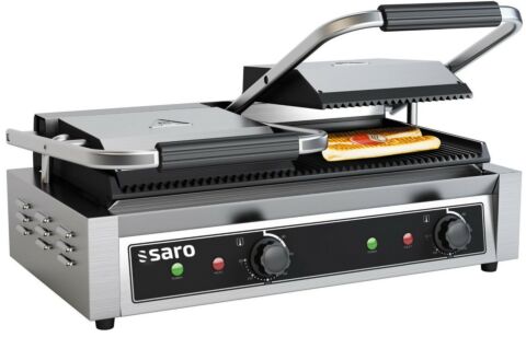 SARO Kontaktgrill PG 2, Grillplatten gerillt