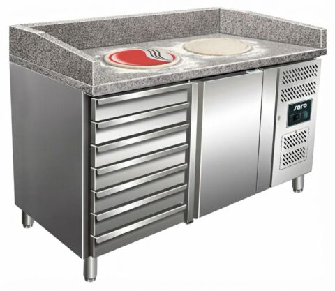 SARO Pizzatisch PZ1610TN, 1 Tür, 6 Schubladen , Breite 1515mm