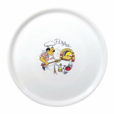 Saturnia Porzellan Pizzateller mit "Koch" Motiv