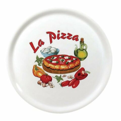 Saturnia Porzellan Pizzateller mit "La Pizza" Motiv