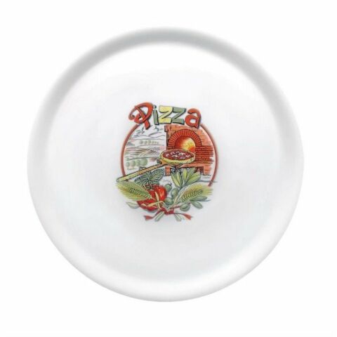 Saturnia Porzellan Pizzateller mit "Pizza" Motiv