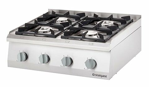 STALGAST Gas-Kochfeld mit 4 Brennern (2x5 + 2x7), 800mm