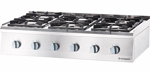 STALGAST Gas-Kochfeld mit 6 Brennern (3,5 + 3x5 + 2x7)
