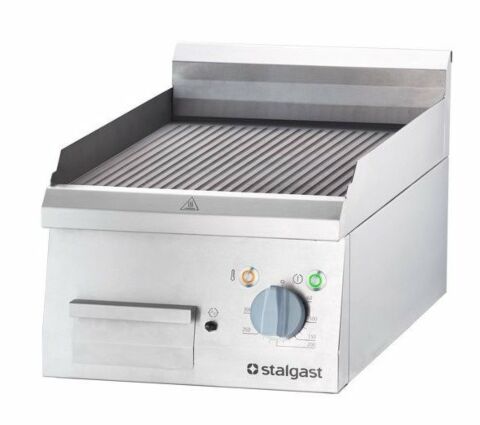 STALGAST Elektro-Griddleplatte, 400x700 mm, gerillte Grillfläche, 4,05kW