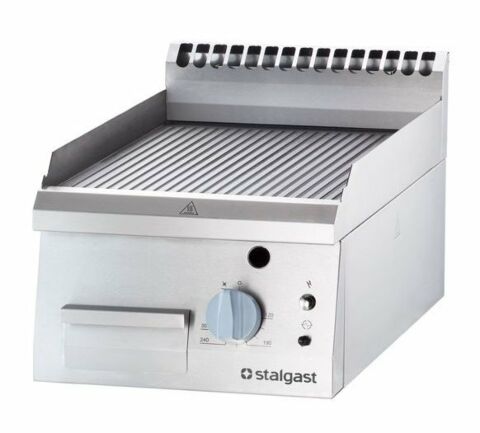 STALGAST Gas-Griddleplatte, 400x700 mm, gerillte Grillfläche