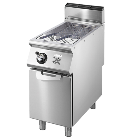 VIRTUS Gas-Nudelkocher, 1 Becken GN 2/3, Kapazität 1x 26 Liter