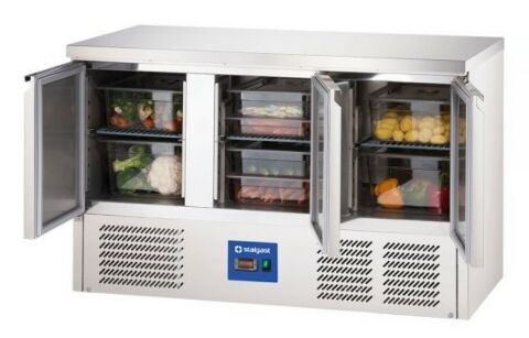Starline Kühltisch, 3-türig, 1365x700x850mm