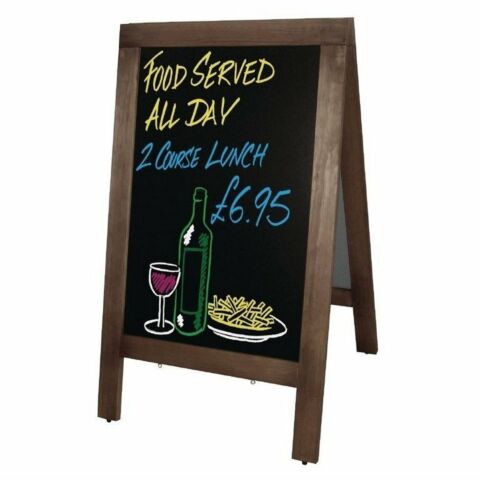 Olympia Kundenstopper Straßentafel Holz, Schreibfläche: 62 x 40cm-Gastro-Germany