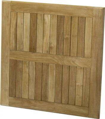 Teakholz Tischplatte, 80 x 80 cm-Gastro-Germany