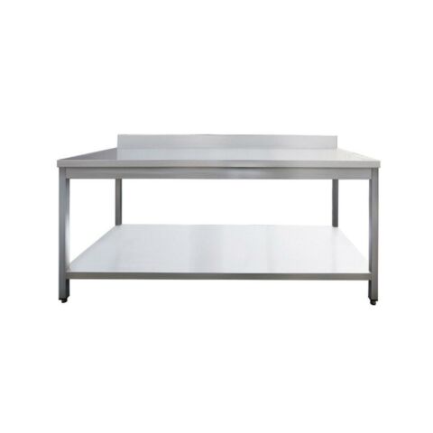 Edelstahl Arbeitstisch Breite 1000×700 mm mit Aufkantung & Grundboden