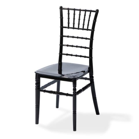 Stapelstuhl Tiffany schwarz, Polypropylen, 41x43x92cm