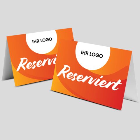 Reserviert-Tischschild Citrus mit Logo (250 Stk.)