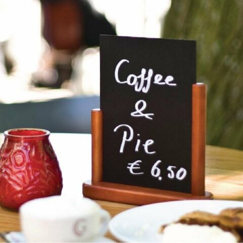 Securit Tischtafel Mahagoni, Schreibfläche: A6