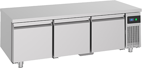 Unterbaukühltisch mit 3 Schubladen, 1600x700x600mm
