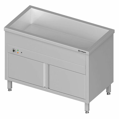 STALGAST Bain-Marie Standgerät, geschlossener Unterbau, 1 Becken für 4x GN1/1