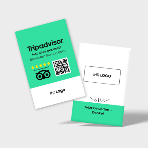 Tripadvisor Bewertungskarte Fresh mit QR-Code & Logo