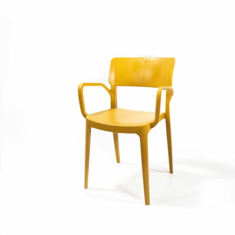 Wing Armchair Senf, Stapelstuhl Kunststoff