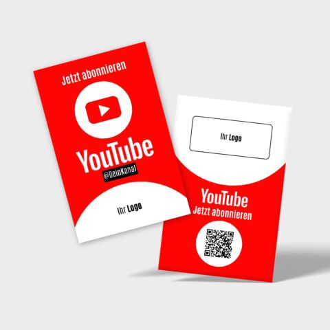 Youtube Follow-Karte YOU20 mit QR-Code & Logo