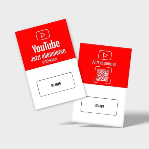 Youtube Follow-Karte YOU30 mit QR-Code & Logo