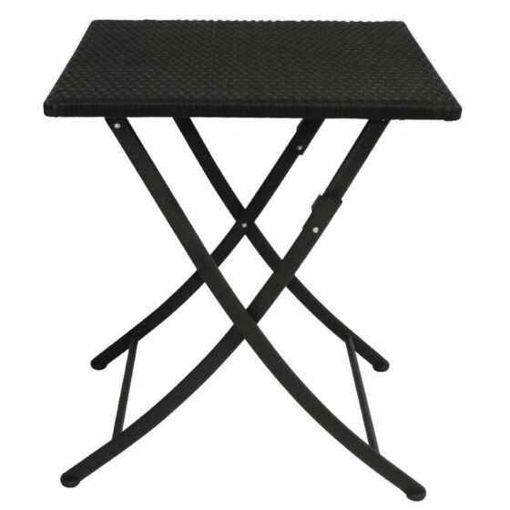 Outdoor Tisch KRISTA 160 eckig Schwarz Klappbar, 60x60x71cm