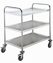 Saro AF 230 Transportwagen – Edelstahl, 90x60x90 Cm, 150 Kg Tragkraft, Mit Gummi-Stoßschutz, Für Gastronomie & Catering